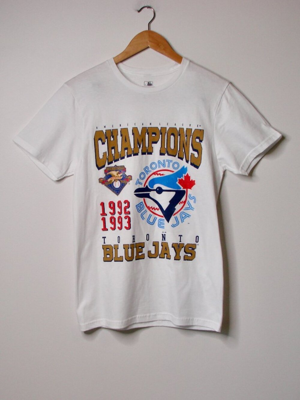 Toronto Blue Jays Champions Tee Shirt Cooperstown American League NEW NWT Small